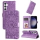 thumbnail image 1 of Funda tipo cartera FOXDOCK para Samsung Galaxy S23 FE , diseño girasol en relieve, cuero PU, cierre magnético, soporte y tarjetero, 1 of 5
