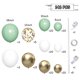 thumbnail image 2 of Kit de guirnaldas con forma de arco con forma de globo MEBAY, verde salvia y oro blanco, 146 unidades, 2 of 7