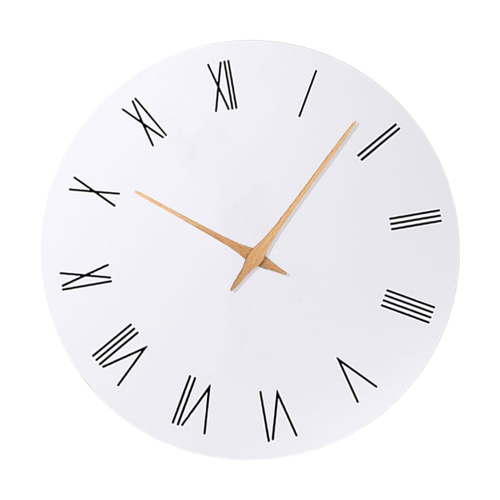 Bothyi - Reloj De Pared De Madera Moderno Decorativo Para Comedor, Dormitorio, Decoración Del Hogar, Números Romanos.