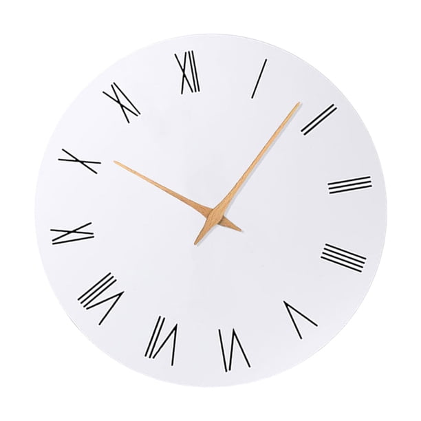 Reloj De Pared De Madera Moderno Decorativo Para Comedor, Dormitorio, Decoración Del Hogar, Números Romanos.