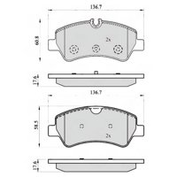 Pastillas Freno Para Auto Motaquip Lvxl1745