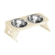 thumbnail image 5 of Comederos Elevados Para Perros, Estables, Fáciles De Limpiar, Extraíbles, De Acero Inoxidable, Color Blanco, 5 of 5