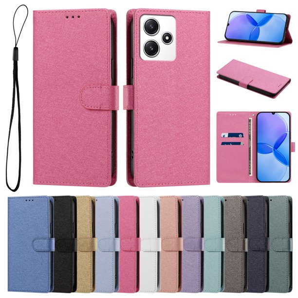 Cartera Protectora para Xiaomi Redmi 12 con Soporte, Rojo Rosa