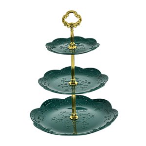Magideal - Soporte Para Repostería De 3 Niveles, Bandeja Decorativa Para Servir Frutas, Bandeja Para Servir Aperitivos, Soporte Para Pastel, Baby Shower, Boda De Estilo C