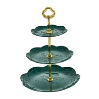Magideal - Soporte Para Repostería De 3 Niveles, Bandeja Decorativa Para Servir Frutas, Bandeja Para Servir Aperitivos, Soporte Para Pastel, Baby Shower, Boda De Estilo C
