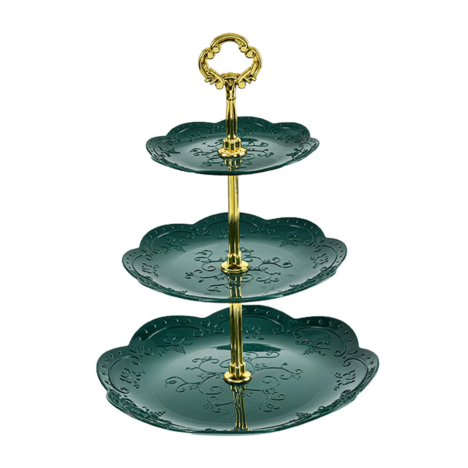 Magideal - Soporte Para Repostería De 3 Niveles, Bandeja Decorativa Para Servir Frutas, Bandeja Para Servir Aperitivos, Soporte Para Pastel, Baby Shower, Boda De Estilo C