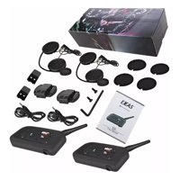 Ejeas V2 - Pack 2 Intercomunicadores Casco Moto Manos Libres V6 Pro 2.0
