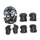 thumbnail image 4 of Kit de 7 cascos de bicicleta para niños, rodilleras, coderas y muñequeras, accesorios para sombrero, casco de patinaje para niños, monopatín para exte Negro, 4 of 5