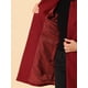 thumbnail image 5 of INSPIRE CHIC Abrigo de Mujer de Largo Medio con Cuello Mao, Abotonado, Abrigo de Invierno con Bolsillos Inclinados y Forro Completo Rojo Oscuro M, 5 of 6