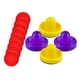 thumbnail image 5 of 4 Empujadores De Air Hockey Y 8 Discos De 2,5 Pulgadas Para Mesas De Juegos Familiares Fiesta Amarillo Y Violeta, 5 of 5