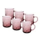 thumbnail image 2 of Set 6 tazas de vidrio con relieve rosa 6pcs - 240ml, 2 of 2