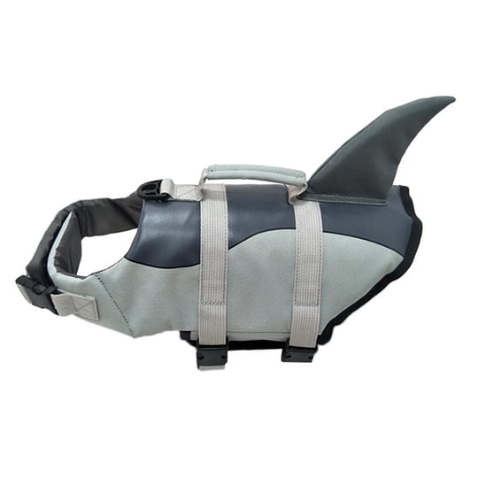 Fiocias - Chaleco Salvavidas Ajustable Para Perros Chaleco De Seguridad Para Natación Traje De Baño + Asa Silver_xl