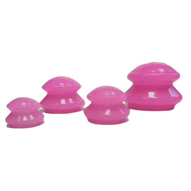 4Pcs Chinese Vacuum Cupping Massager Silicone Massage Body Cupping Cups Cellulite Suction Sucker For Face Back Beauty Massager