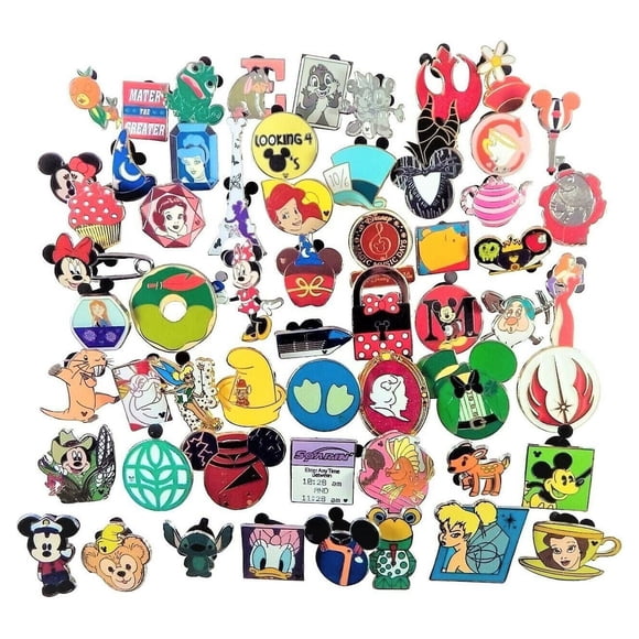Lote De 100 Pines Disney Surtidos Para Intercambio