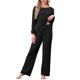 thumbnail image 1 of INSPIRE CHIC Conjuntos de Pijamas de Punto Acanalado para Mujer 2 Piezas Top de Manga Larga y Pantalones Ropa de Dormir Pijamas Ropa de Descanso S Negro, 1 of 5