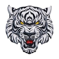 Ioensy - Etiqueta Engomada Del Metal Del Tigre Para La Forma De La Cara Del Tigre Para El Ordenador Portátil Del Coche De La Motocicleta