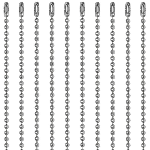 Collar de cadena de bolas de aluminio #3 – paquete de 10 (76 cm)