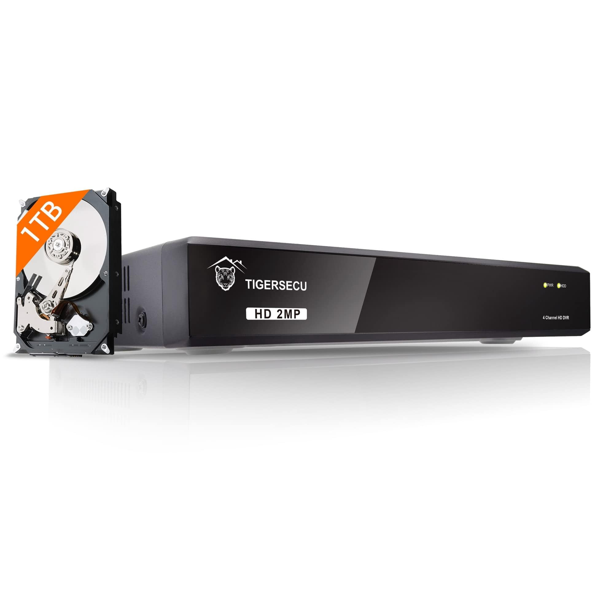 Tiger Electronics - Grabador De Seguridad Dvr Tigersecu Super Hd 1080p 4 Canales 1 Tb Hdd