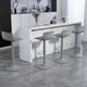 thumbnail image 3 of Bar Stools Set of 2 – Modern PU Leather Counter Height Barstools with Back, Height Adjustable Swivel Kitchen Island Chairs, Armless, Large Base-Gray, 3 of 3