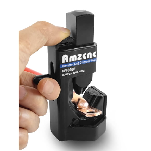 Herramienta engarzadora Hammer Lug AMZCNC para cables de batería de 0000 AWG