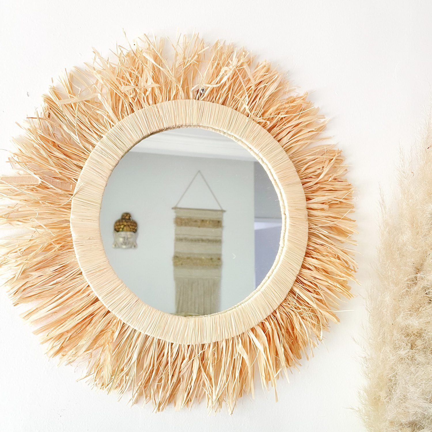 Made In Marruecos - Espejo De Rafia Grande