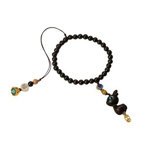 Bothyi - Espejo Retrovisor Encanto Feng Shui Decoración Tradicional Espejo Retrovisor Decoración Ébano