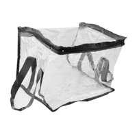Bothyi - Bolsa Transparente Para Almacenamiento De Libros, Bolsa De Pvc Transparente Impermeable Para Viajes, Hogar Y Oficina, Color Negro