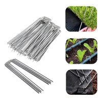 Genérica - 50Pcs Grapas Clavos Césped Pasto Artificial Estacas De Tierra
