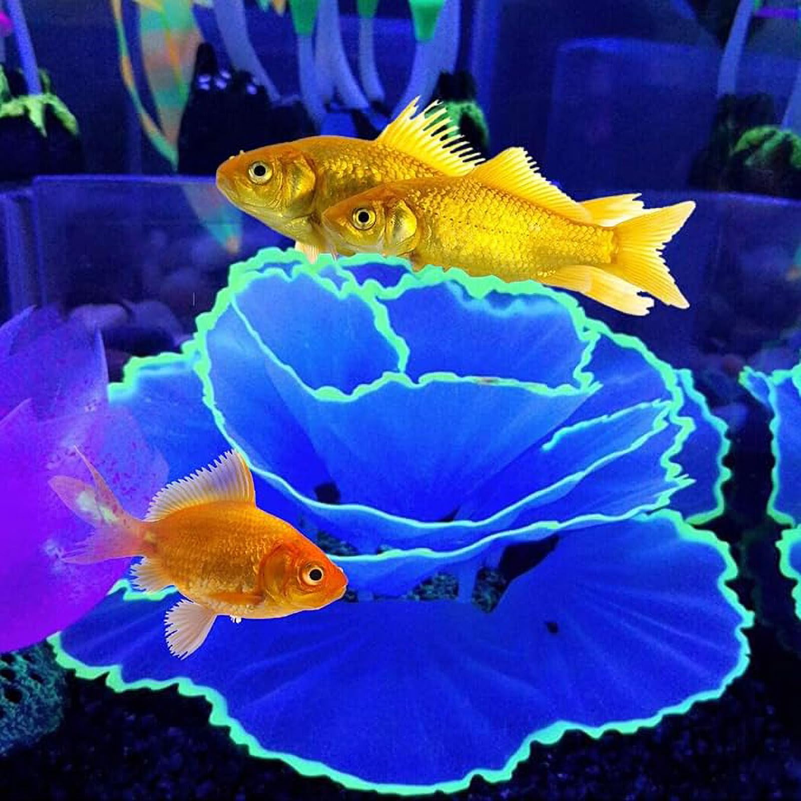 Adorno de Coral Artificial Besimple 7x9 cm Resina Azul con Efecto Luminoso