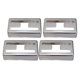 thumbnail image 1 of Juego De 4 Cubiertas De Pastilla Para Guitarra Eléctrica De Latón Cubiertas Humbucker Plata En Forma De H, 1 of 5