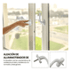 thumbnail image 3 of Manilla ventana aluminio y PVC 4 piezas, blanco y negro #1, 3 of 3