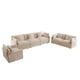 thumbnail image 2 of Modern Sofa Couch, 3 Piece Set Extra Deep Seat Sectional Sofa for Living Room, Oversized Sofa, 3 Seat Sofa, Loveseat and Single Sofa, Light Coffee Chenille, 2 of 3