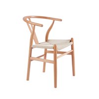 Klik Muebles - Silla Wishbone Madera Y Rattan Tejido Natural