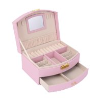 Magideal - Caja De Joyería Portátil, Estuche De Joyería Grande, Soporte De Exhibición De Joyería, Organizador De Joyería, Caja De Almacenamiento Para Pulseras Y