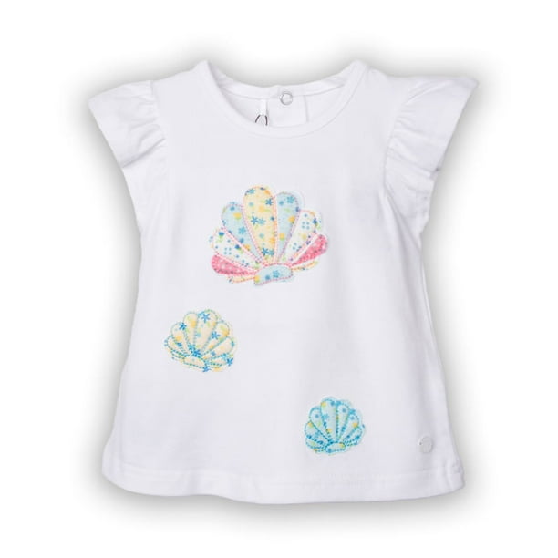 Polera Bebé Niña Blanco Pillin