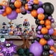 thumbnail image 2 of 10/100pcs, Halloween Balloon Wreath Arch Kit, Black And Orange Metal Purple Rainbow Confetti Latex Balloon Wreath, With Large Spider Web Aluminum Foil Balloon, Suitable For Halloween Indoor And Outdoo, 2 of 2