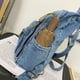 thumbnail image 2 of Upgrade Your Style with Our Letter Patch Detail Denim Backpack - Perfect for Work and Travel with Large Capacity and Laptop Compartment, 2 of 4