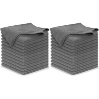 Paño De Limpieza De Microfibra Usanooks, Gris, 24 Unidades, 30 X 30 Cm