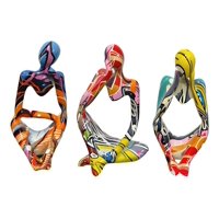 Genérico - Set 3 Figura Decorativa Estatua Pensador Graffiti Hogar Jhn