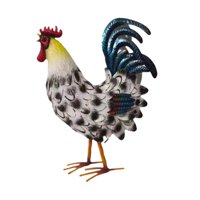 Magideal - Decoración De Gallo De Metal, Figura Para Exteriores, Estatua Navideña De Jardín, Decoración De Patio De Pollo Para Cama De Flores, Maceta De Jardín D