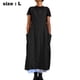 thumbnail image 2 of Vestido informal holgado de lino y algodón para mujer, con tirantes largos, estilo pichi, con bolsillos, 2 of 5