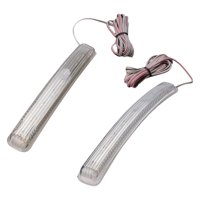 Magideal - 2 Luces Led Intermitentes Para Coche, Espejo Lateral Para Coche, Pegamento Suave, 9 Led, 12 V, Accesorios, Lámpara Indicadora Universal Azul