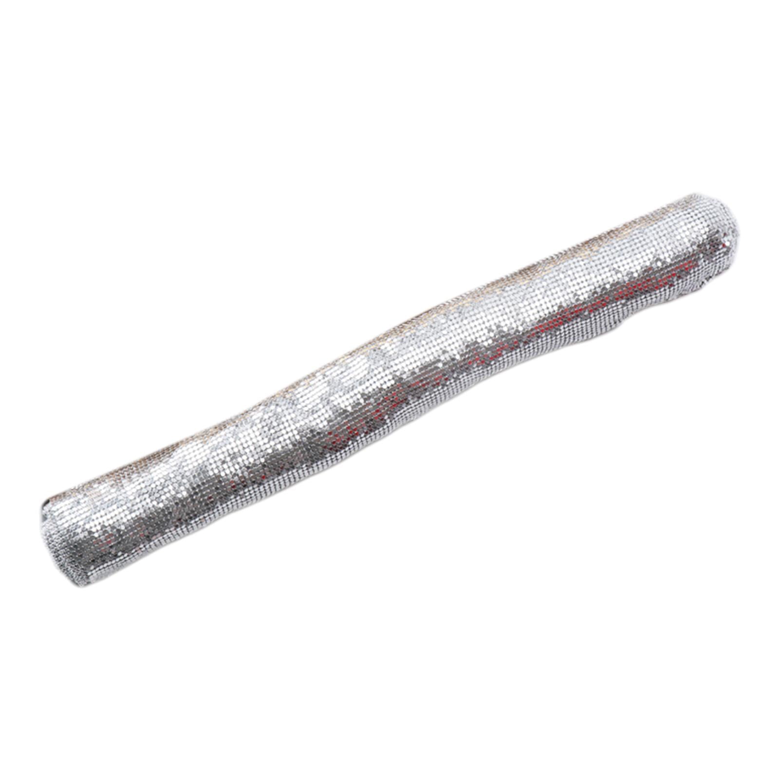 Magideal - Paño De Lentejuelas De Metal Negro Plateado Dorado Brillante 0,45 Mx1,5 M Accesorios Cortina Mantel Hermoso Diy Para Diy Accesorios De Decoración Del Plata