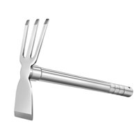 Ioensy - Mini Azada De Jardinería De Acero Inoxidable Para Agricultura, Paisajismo, Patio Trasero D