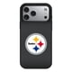 thumbnail image 1 of Funda para celular Keyscaper con respaldo magnético, textura de lino y logotipo de los Steelers, 1 of 5