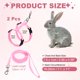 thumbnail image 2 of Uxcell 2Pcs Arnés y Correa para Conejo a Prueba de Escape Arnés para Animales Pequeños Correa Suave con Hebilla Ajustable Rosa para Paseo de Cachorros, 2 of 7