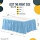 thumbnail image 4 of Falda para mesa Exquisite Pack de 6 74 cm × 4,2 m Azul claro, 4 of 8