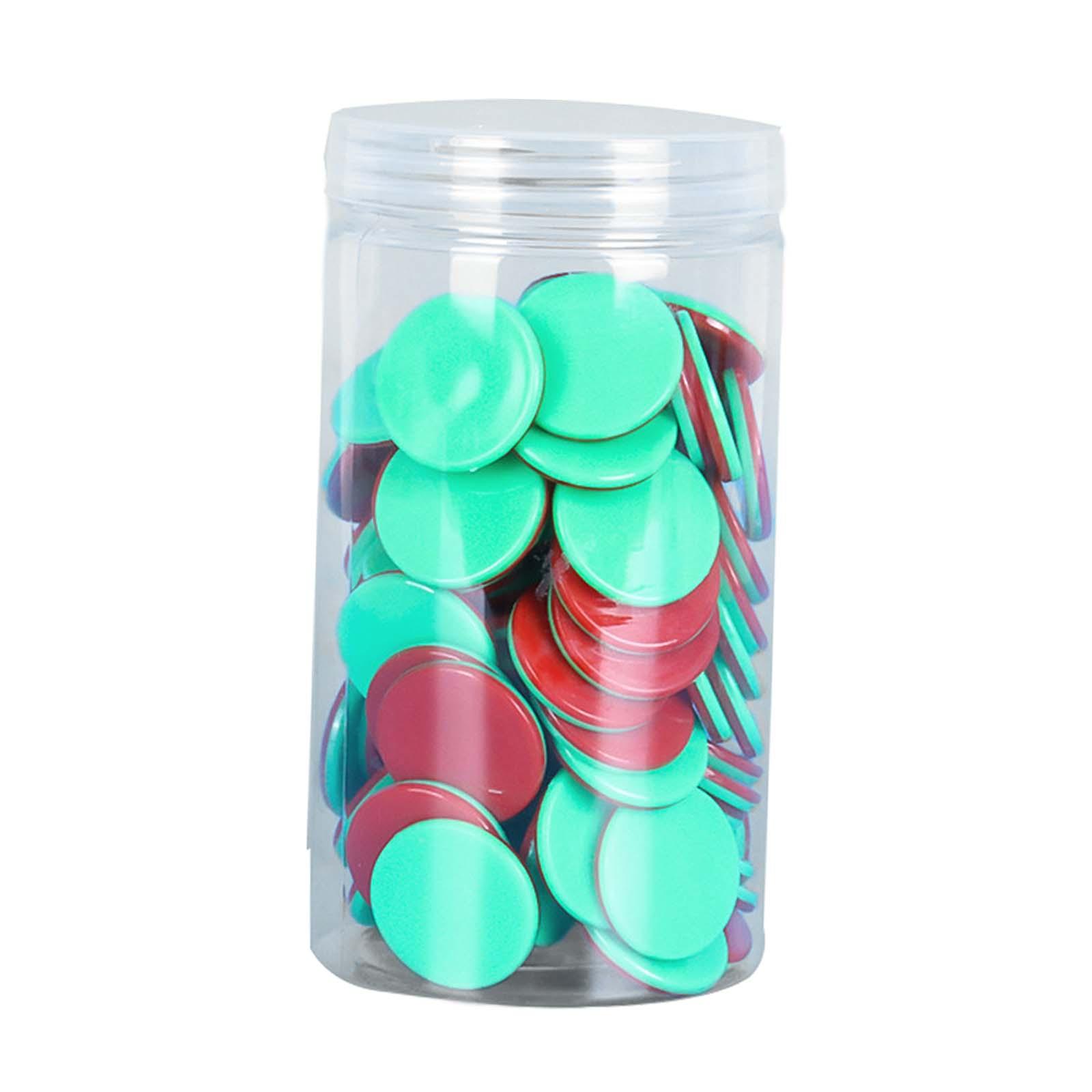 Bothyi - 100 Unidades De Discos De Conteo, Marcadores, Contadores De Aprendizaje, Discos Para Juegos En Casa, Rojo Y Verde