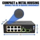thumbnail image 4 of Conmutador PoE BV-Tech de 8 puertos con riel DIN de enlace ascendente de 1 Gigabit, 4 of 7