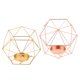 thumbnail image 1 of 2Pcs 3D Geometric Wedding Party Candelero Candelero Gold + Rose Gold, 1 of 5